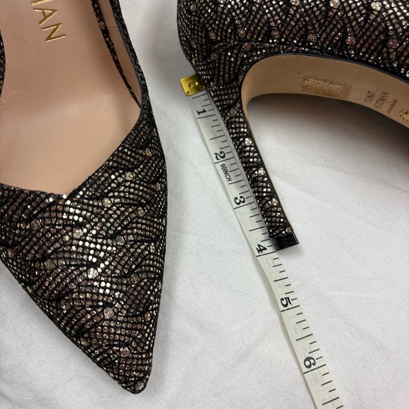 Stuart Weitzman Anny 70 gold metallic pointy toe pump  38.5 - Picture 9 of 13